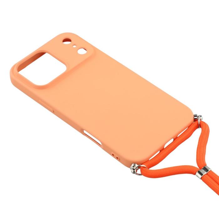 Bild 3,  iPhone 17 Pro Skal Med Mobilsnöre TPU Orange