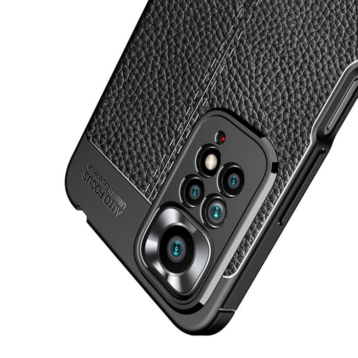Bild 4,  Xiaomi Redmi Note 11 Pro 5G Skal Litchi Textur Svart