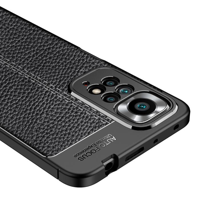Bild 5,  Xiaomi Redmi Note 11 Pro 5G Skal Litchi Textur Svart