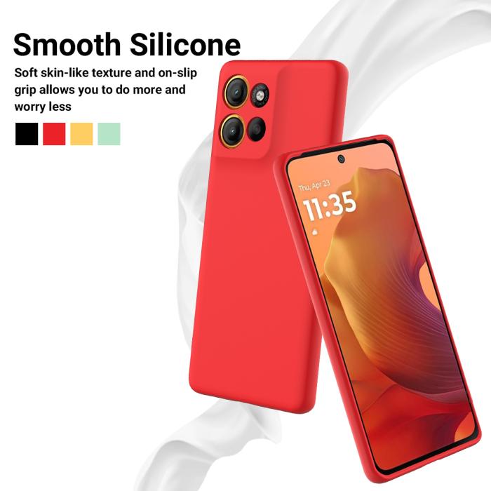 Bild 3,  Motorola Moto G56 5G Skal Liquid Silikon Röd