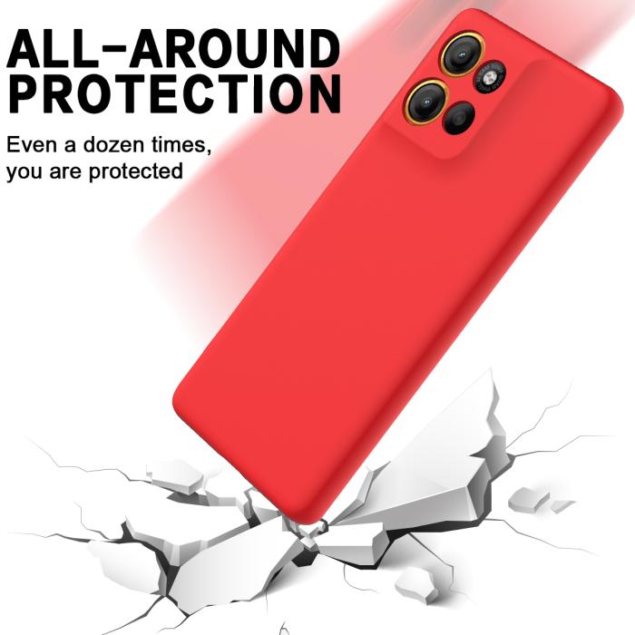 Bild 5,  Motorola Moto G56 5G Skal Liquid Silikon Röd