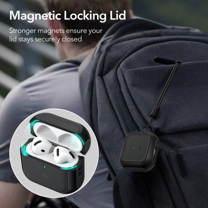 Bild 2, ESR ESR AirPods 4 Skal MagSafe Orbit HaloLock Svart