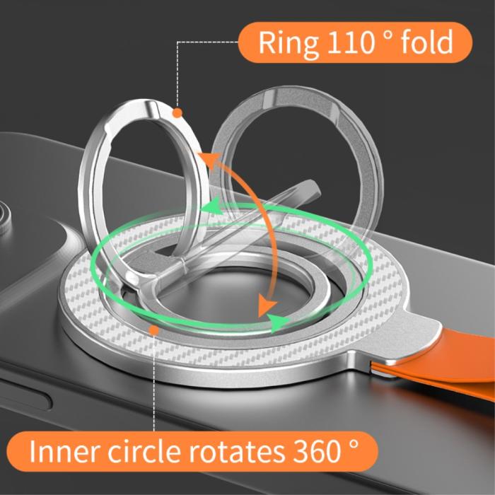 Bild 5,  MagSafe Magnetisk Ring Hållare/Stativ Svart