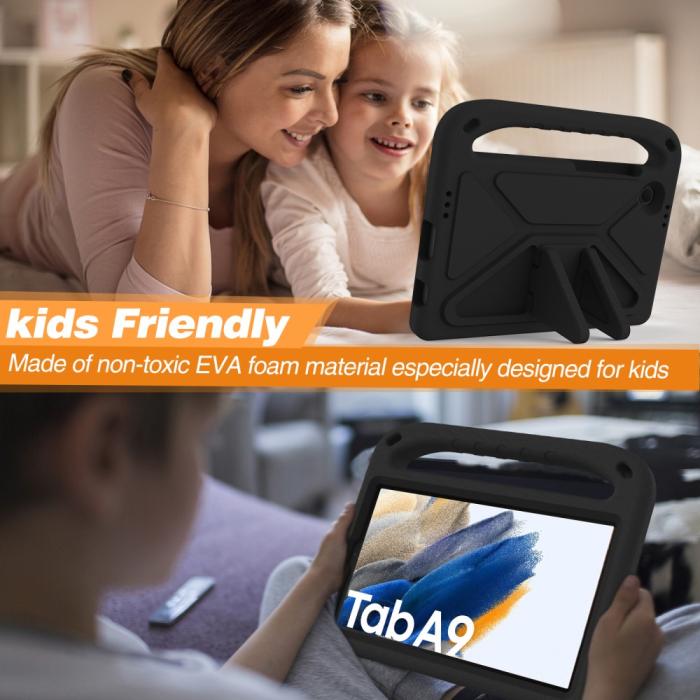 Bild 4,  Samsung Galaxy Tab A9 Skal EVA Kickstand Svart