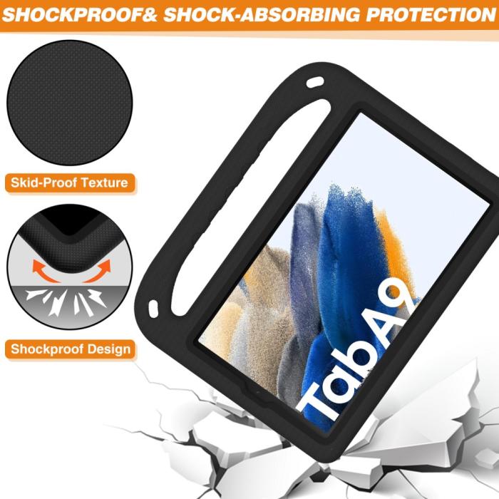 Bild 5,  Samsung Galaxy Tab A9 Skal EVA Kickstand Svart