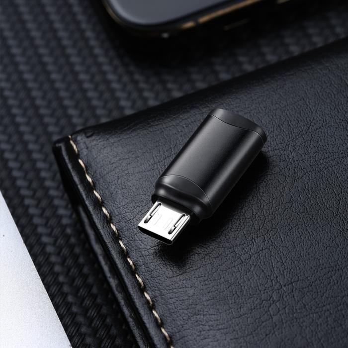 Bild 5, MCDODO Mcdodo USB-C Hona - MicroUSB Hane Adapter Svart