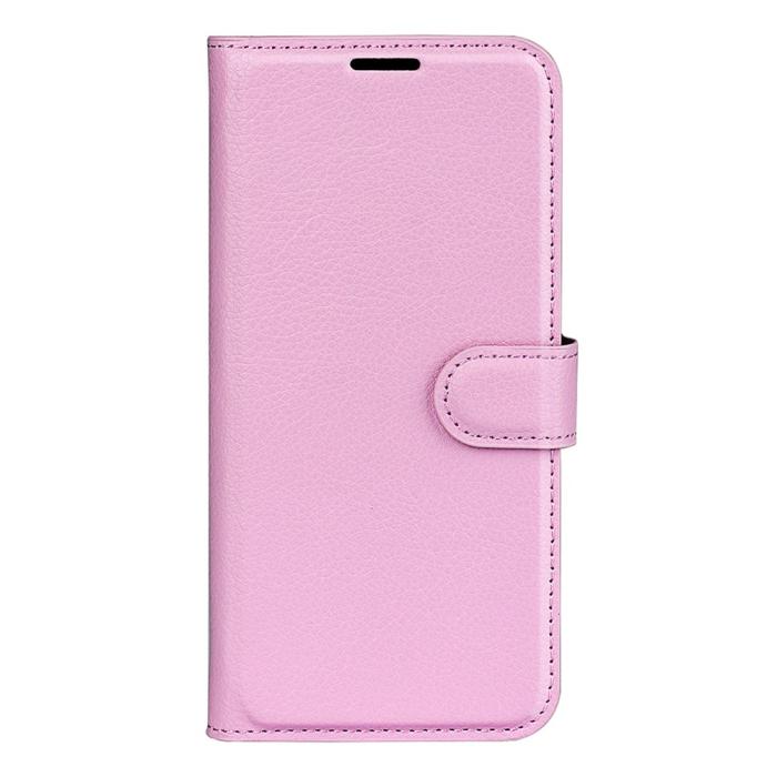 Bild 5,  Google Pixel 9a Fodral Litchi Läder Ljus Rosa