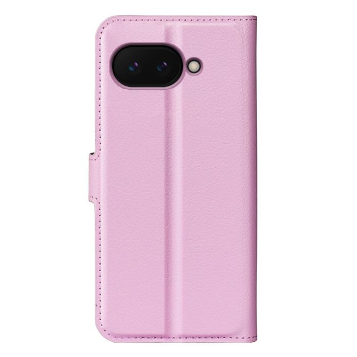 Bild 6,  Google Pixel 9a Fodral Litchi Läder Ljus Rosa