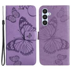  Samsung Galaxy S23 FE Fodral Tryckta Fj&auml;rilar Lila