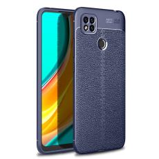  Xiaomi Redmi 9C Skal Litchi Textur Bl&aring;