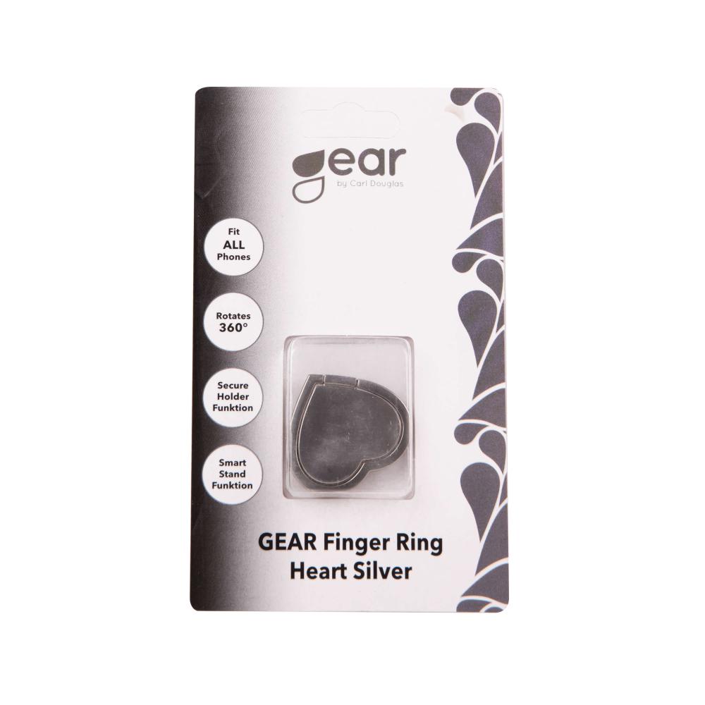 Gear GEAR Mobilring matt hjärta med ställfunktion Silver