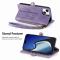  iPhone 15 Plus Fodral Geometri Med Snodd Lila