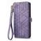  iPhone 15 Plus Fodral Geometri Med Snodd Lila
