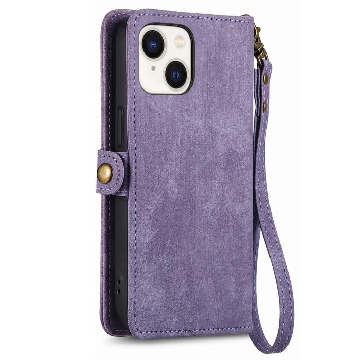 Bild 5,  iPhone 15 Plus Fodral Geometri Med Snodd Lila