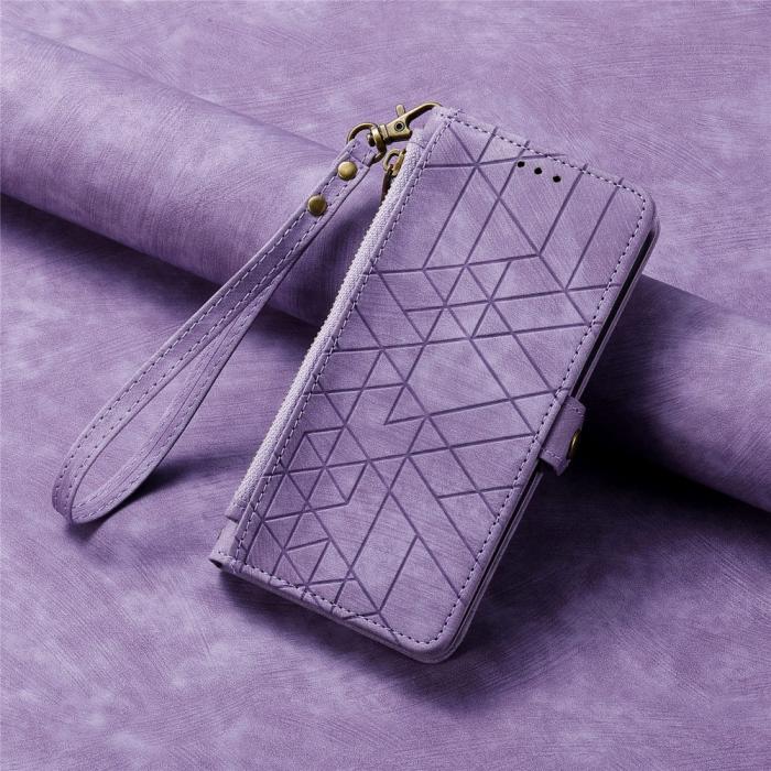 Bild 6,  iPhone 15 Plus Fodral Geometri Med Snodd Lila