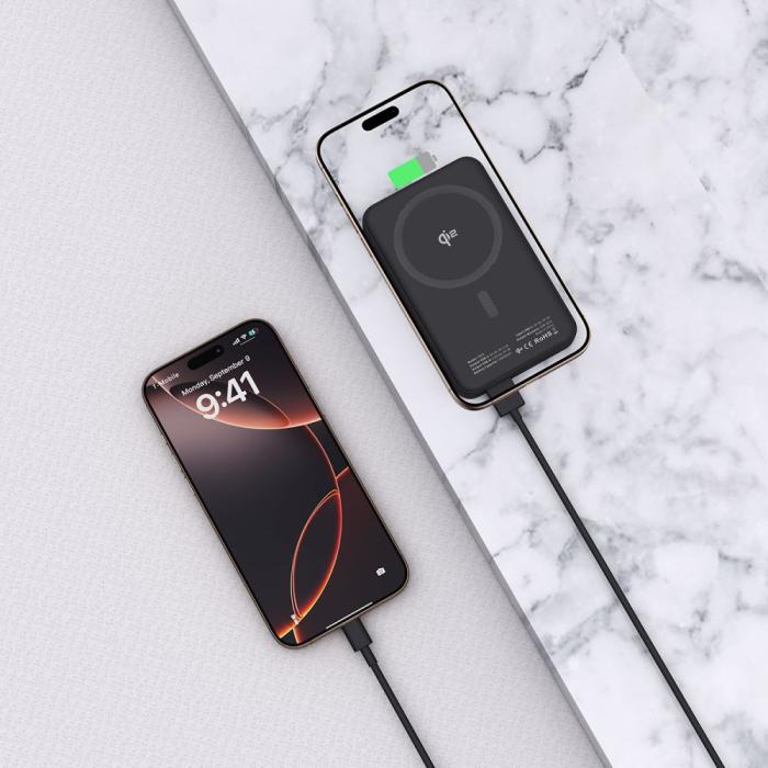 Bild 6, Tech-Protect Tech-Protect 10000 mAh Qi2 MagSafe Powerbank LifeMag Svart