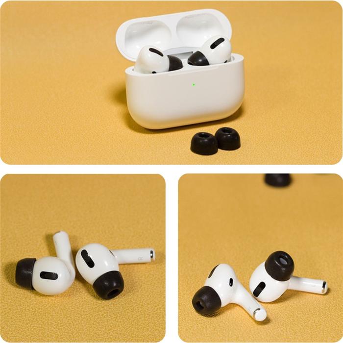 Bild 5, AHASTYLE AHASTYLE 3-PACK AirPods Pro 2/1 Öronpluggar Silikon Svart