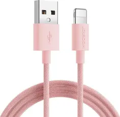 JOYROOM Joyroom 1m 2.4A Lightning Laddningskabel Rosa