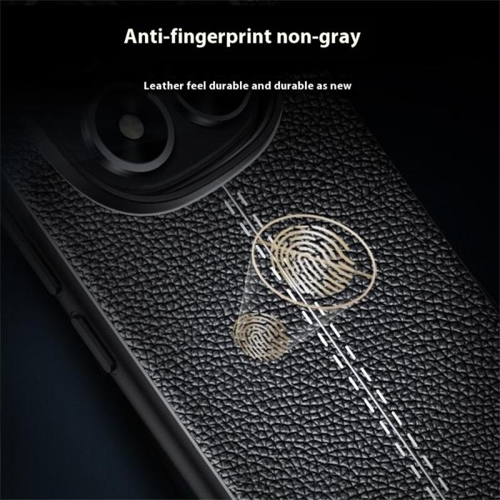 Bild 6,  Xiaomi Redmi Note 14 Pro/Pro Plus 5G Skal Litchi Textur Svart