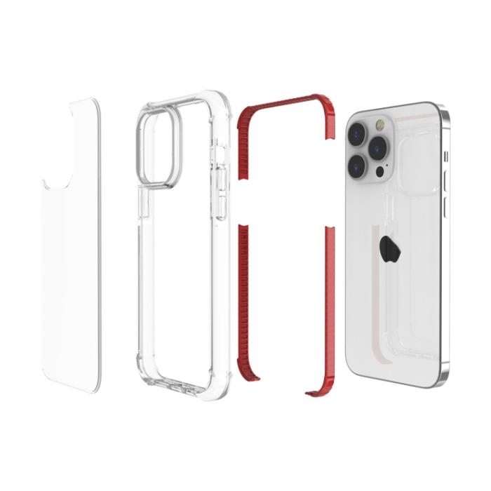 Bild 5,  iPhone 15 Pro Skal Shockproof Akryl/TPU Röd