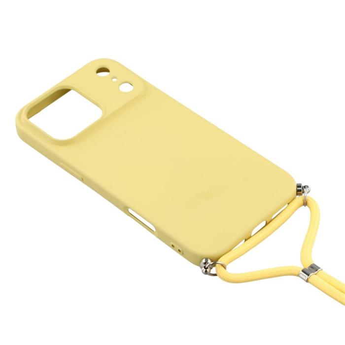 Bild 3,  iPhone 17 Pro Skal Med Mobilsnöre TPU Gul