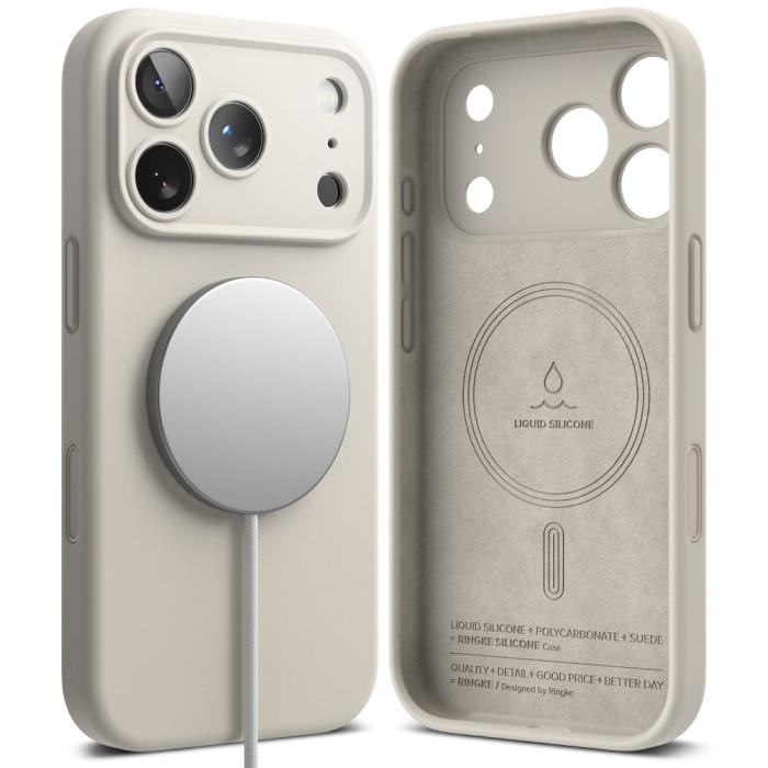 Bild 2, Ringke Ringke iPhone 17 Pro Skal MagSafe Silikon Stone