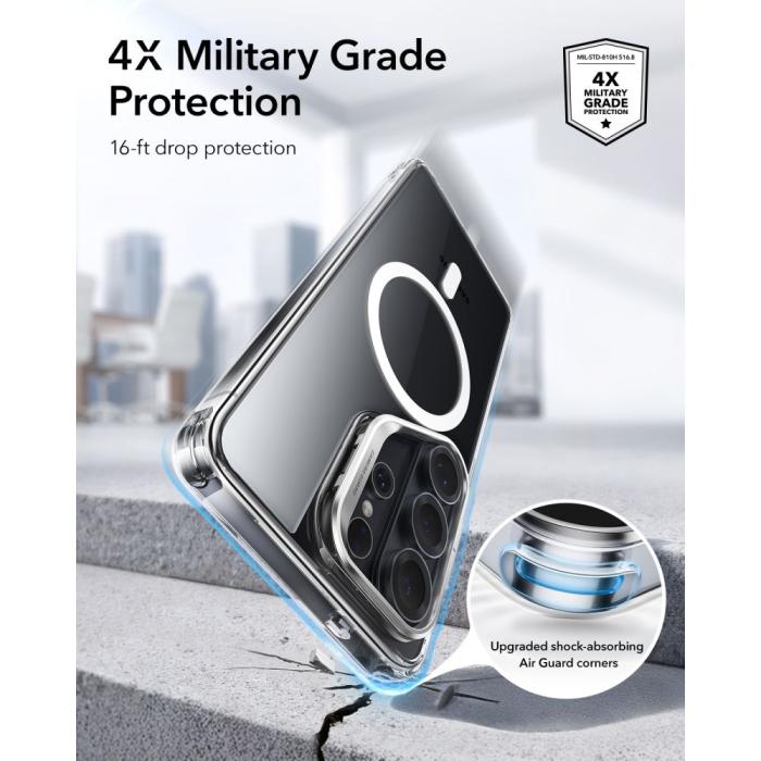 Bild 3, ESR ESR Galaxy S26 Ultra Skal MagSafe Classic Hybrid Kickstand Transparent