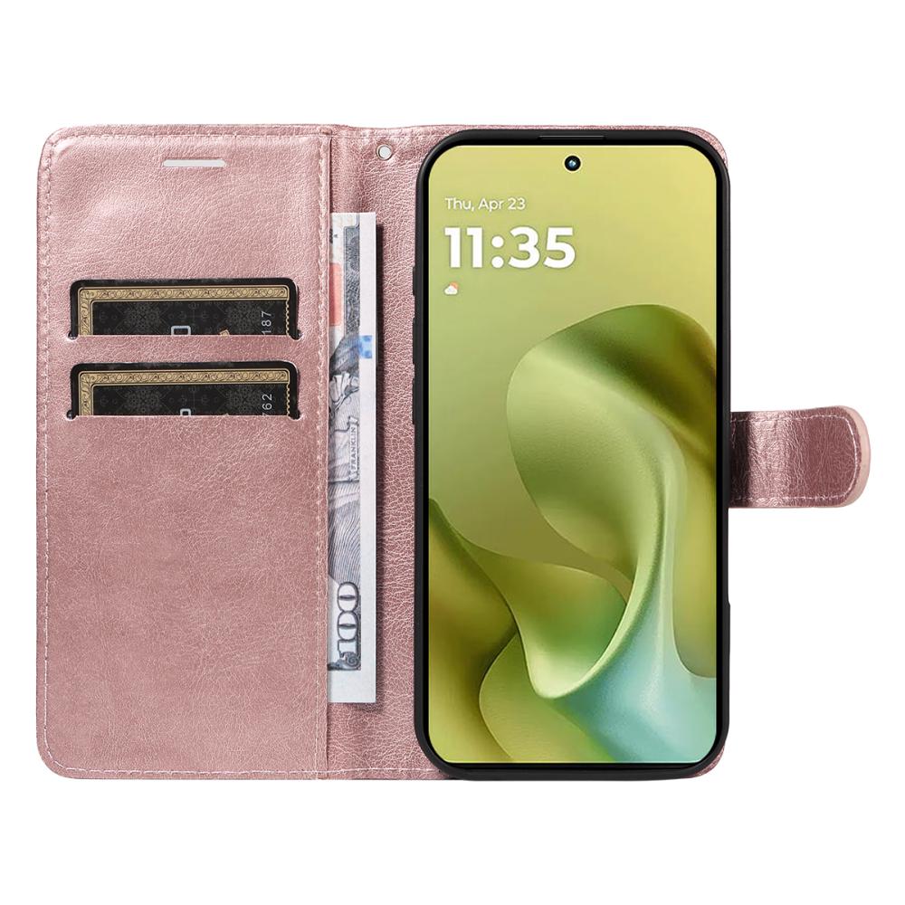  Motorola Moto G86 Power / G86 5G Fodral Läder Roséguld
