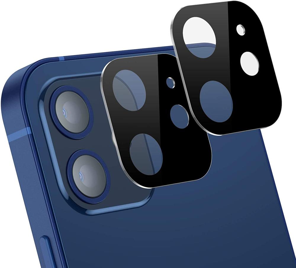  [2-Pack] iPhone 12 Mini Linsskydd I Härdat Glas - Svart