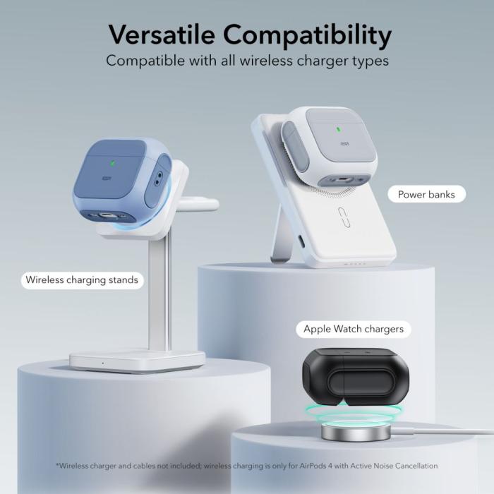 Bild 5, ESR ESR AirPods 4 Skal MagSafe Orbit HaloLock Svart