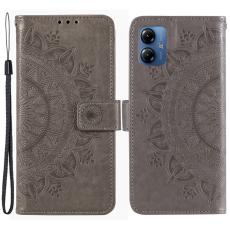  Motorola Moto G54 5G Fodral Mandala L&auml;der Gr&aring;
