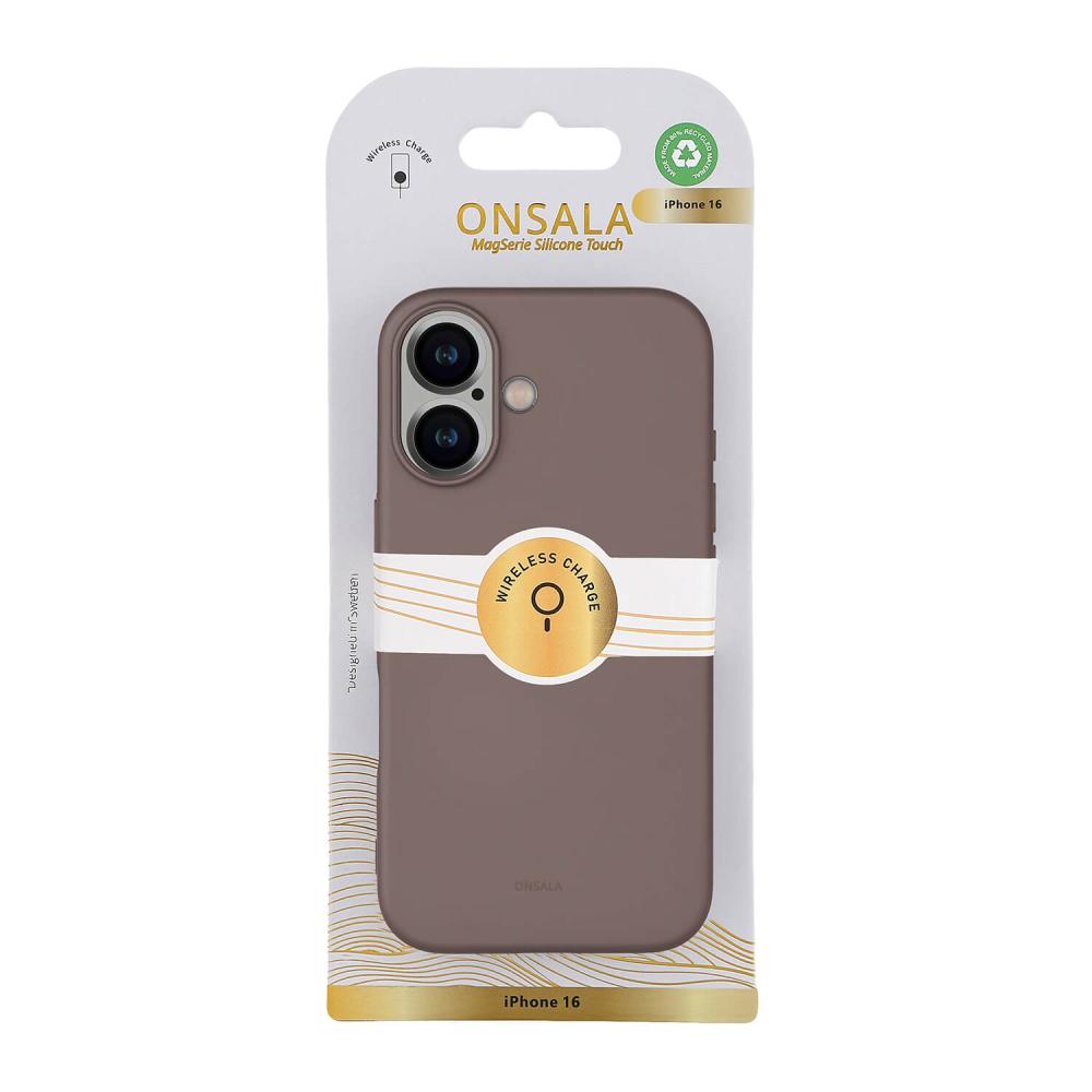 Onsala Onsala iPhone 16 Mobilskal Med Silikonkänsla Chocolate