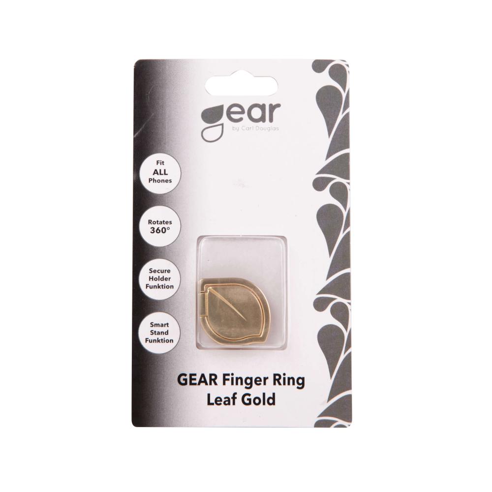 Gear GEAR Mobilring löv matt med ställfunktion Guld