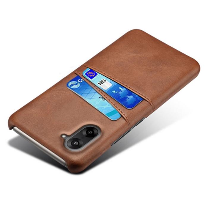 Bild 4,  OnePlus Nord CE5 Läderbelagt Skal Med Kortfack Brun