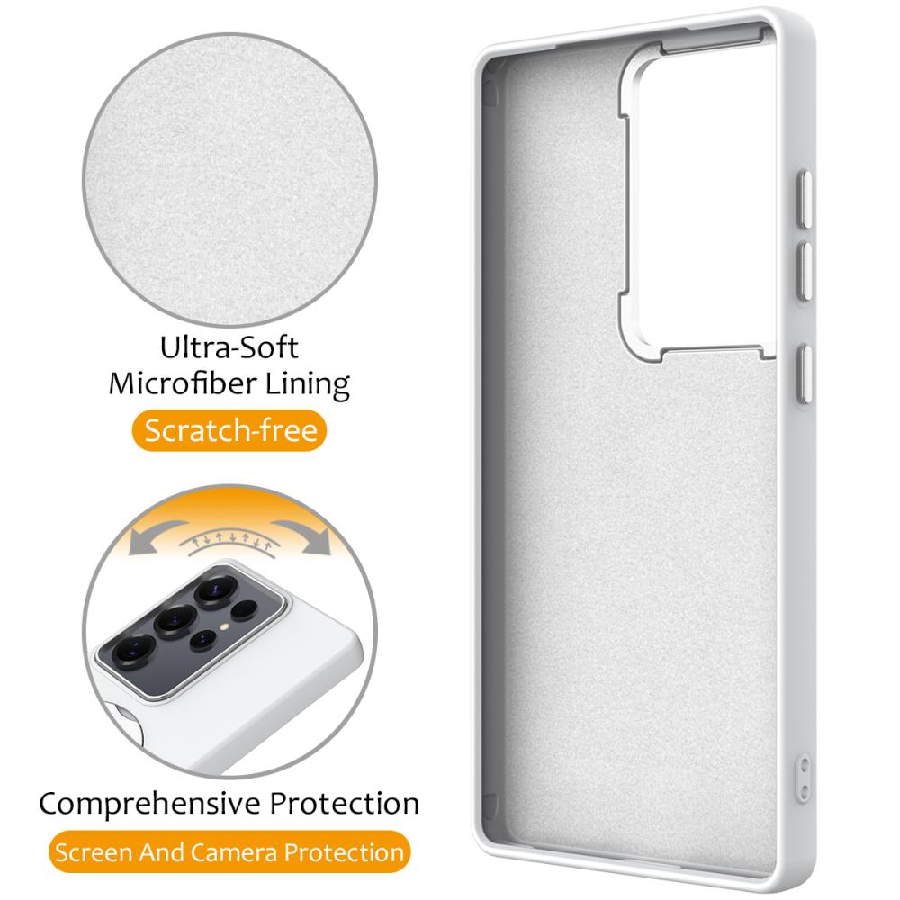  Samsung Galaxy S24 Ultra Skal MagSafe Kickstand Hybrid Vit