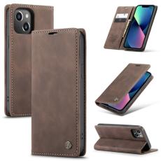 CASEME CASEME iPhone 14 Fodral Retro Flip M&ouml;rk Brun