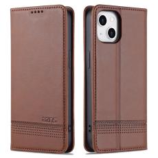 AZNS AZNS iPhone 15 Plus Fodral Flip L&auml;der Brun