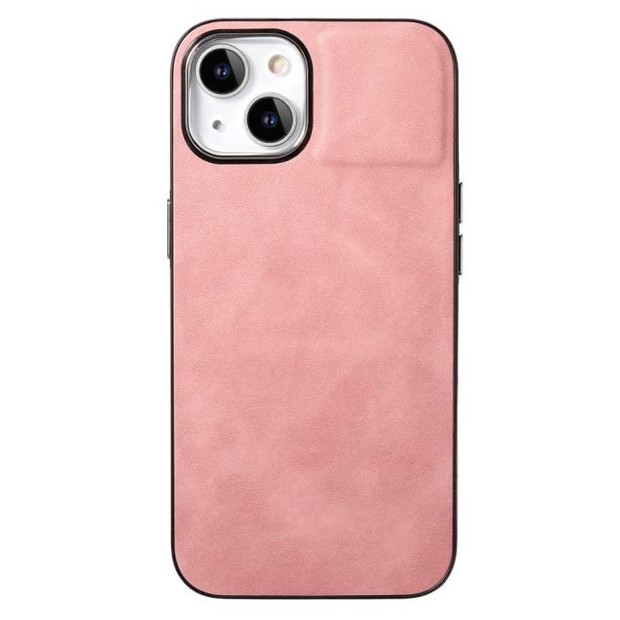 Bild 3,  iPhone 15 Plus Skal Läderbelagt Skin Touch Rosa