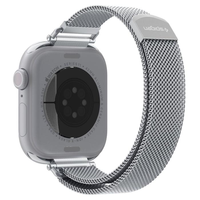 Bild 3, Spigen Spigen Apple Watch 38/40/41/42 mm Armband Milanese Silver