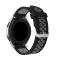  Tvåfärgat Silikon Armband - Svart/Grå (22mm)