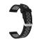  Tvåfärgat Silikon Armband - Svart/Grå (22mm)