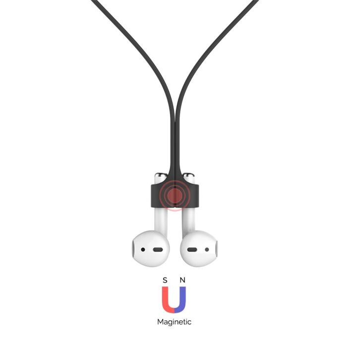 Bild 3, AHASTYLE AHASTYLE AirPods Strap Halsrem Silikon Svart