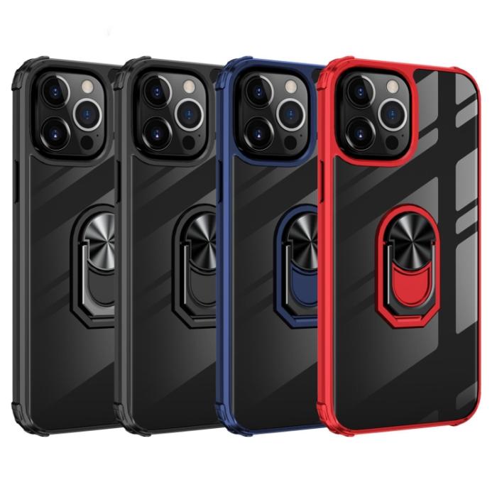 Bild 2,  iPhone 14 Pro Max Skal Shockproof Armor Ring Blå