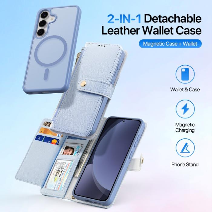 Bild 3, DUX DUCIS DUX DUCIS Galaxy S25 2in1 Magnet Fodral Lawa Series Ljus Blå