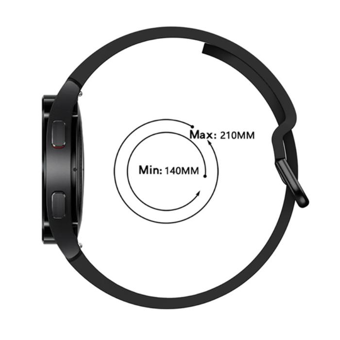 Bild 5,  Silikon Armband För Galaxy Watch 4/5/5 Pro/6/7/FE Svart