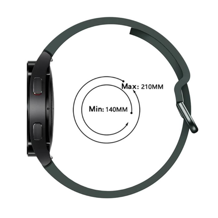 Bild 5,  Silikon Armband För Galaxy Watch 4/5/5 Pro/6/7/FE Mörk Grön