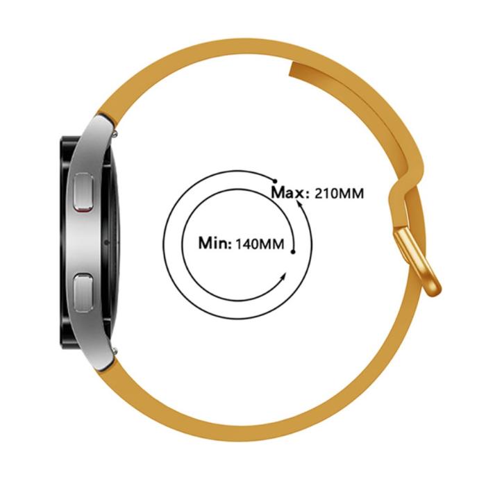Bild 5,  Silikon Armband För Galaxy Watch 4/5/5 Pro/6/7/FE Gul