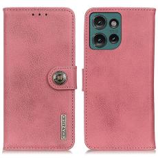 KHAZNEH KHAZNEH Motorola Edge 50 Neo Fodral L&auml;der Rosa