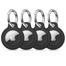 Tech-Protect Tech-Protect Apple AirTag 2/1 4-PACK H&aring;llare Rough Svart