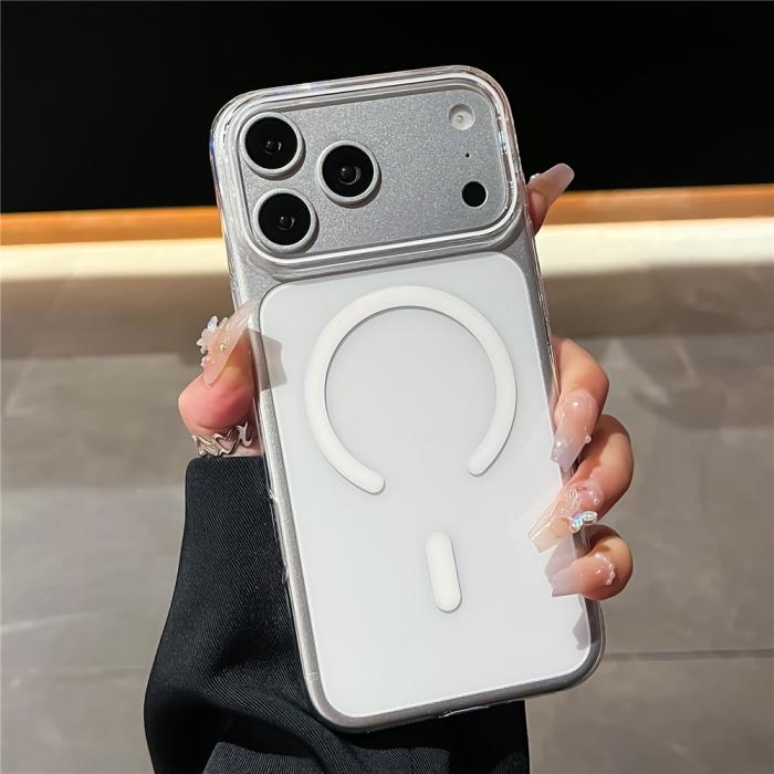 Bild 2,  iPhone 18 Pro / 17 Pro Skal MagSafe Ultratunt Transparent /Vit